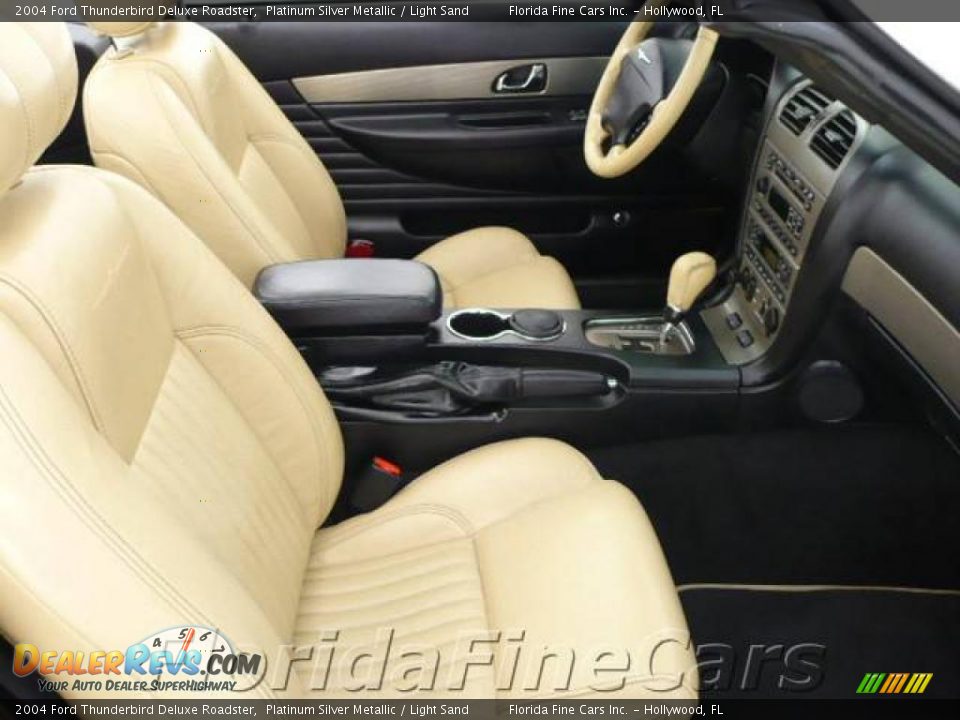 2004 Ford Thunderbird Deluxe Roadster Platinum Silver Metallic / Light Sand Photo #14