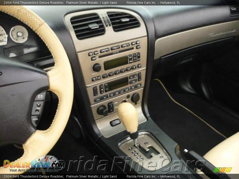 2004 Ford Thunderbird Deluxe Roadster Platinum Silver Metallic / Light Sand Photo #15