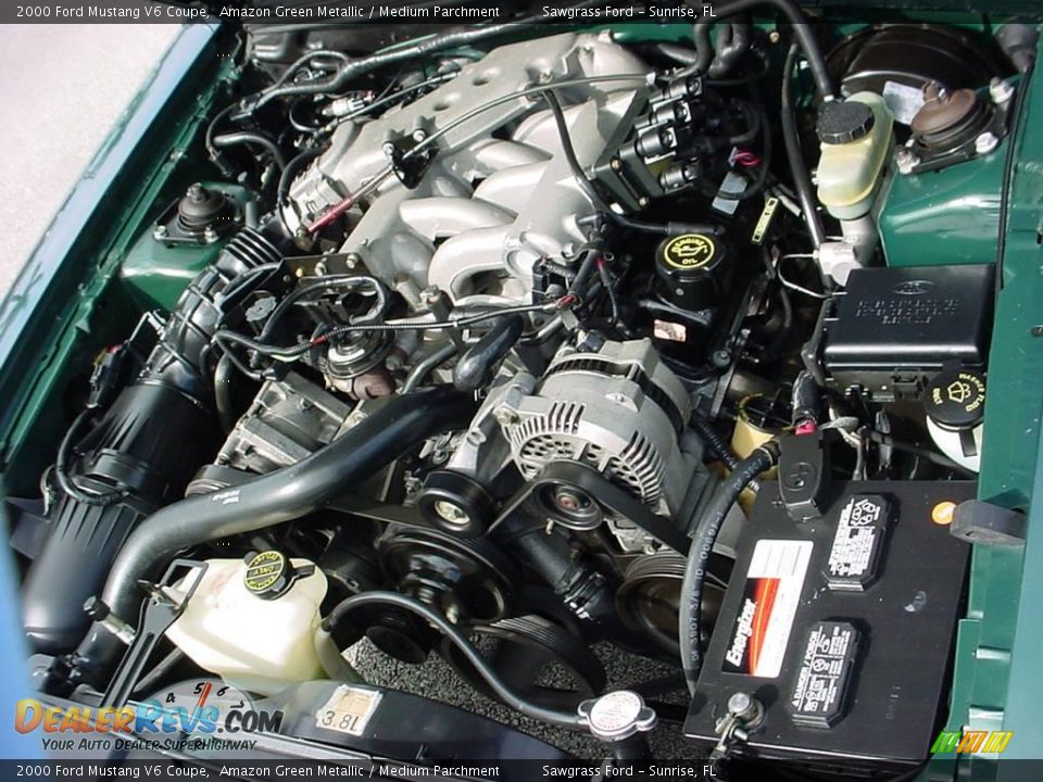 2000 Ford Mustang V6 Coupe 3.8 Liter OHV 12-Valve V6 Engine Photo #16