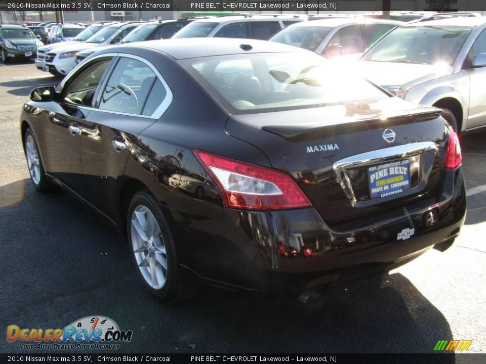 2010 Nissan Maxima 3.5 SV Crimson Black / Charcoal Photo #4