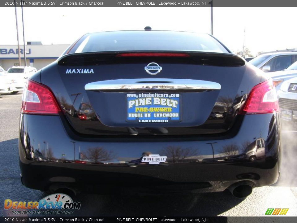 2010 Nissan Maxima 3.5 SV Crimson Black / Charcoal Photo #5