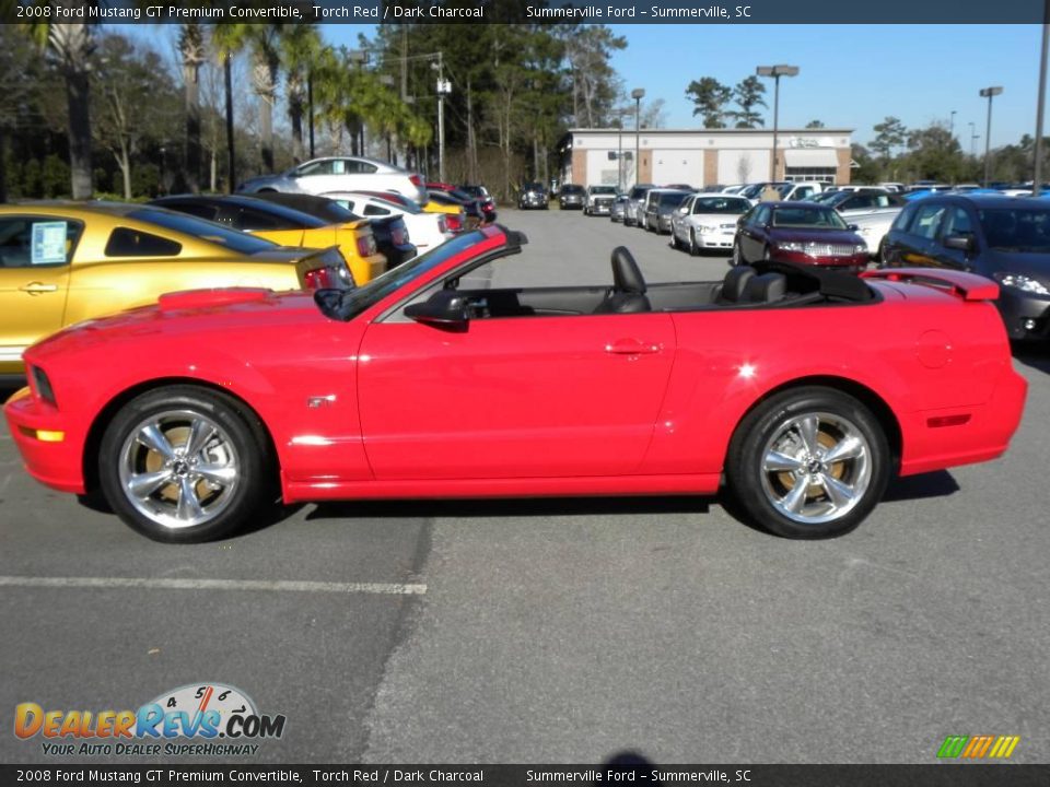 2008 Ford Mustang GT Premium Convertible Torch Red / Dark Charcoal Photo #2