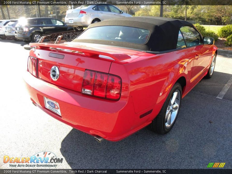 2008 Ford Mustang GT Premium Convertible Torch Red / Dark Charcoal Photo #9