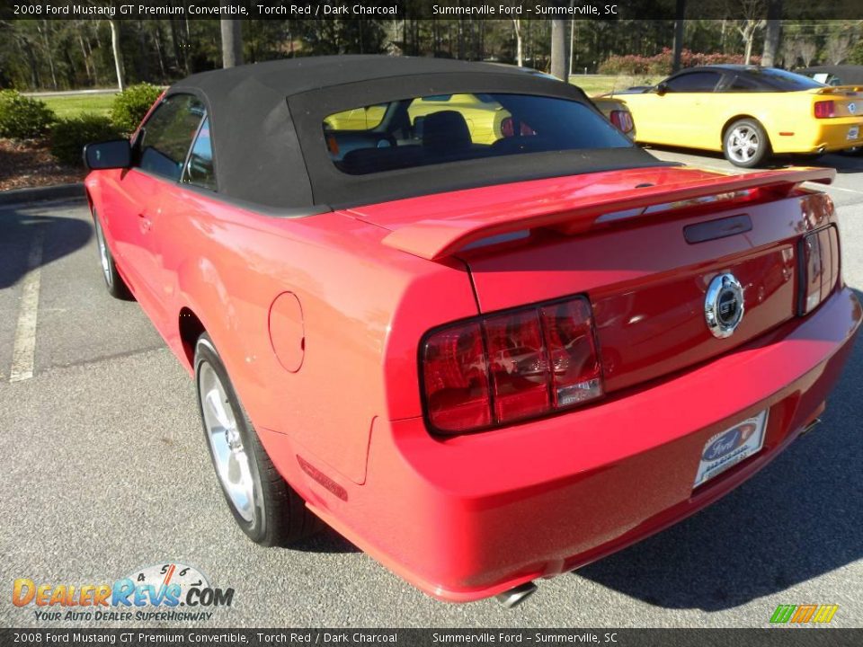 2008 Ford Mustang GT Premium Convertible Torch Red / Dark Charcoal Photo #11