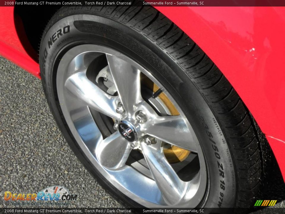2008 Ford Mustang GT Premium Convertible Torch Red / Dark Charcoal Photo #12