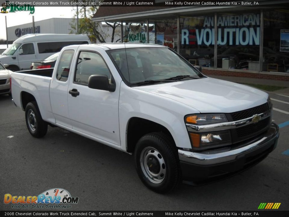 2008 Chevrolet Colorado Work Truck Extended Cab Summit White / Light Cashmere Photo #1