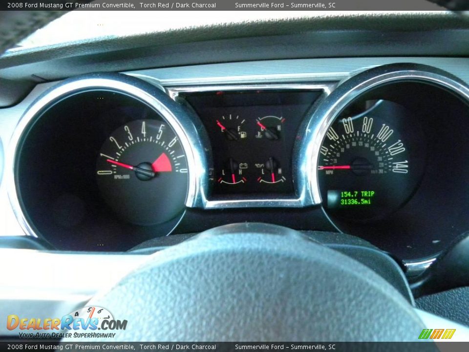2008 Ford Mustang GT Premium Convertible Torch Red / Dark Charcoal Photo #17