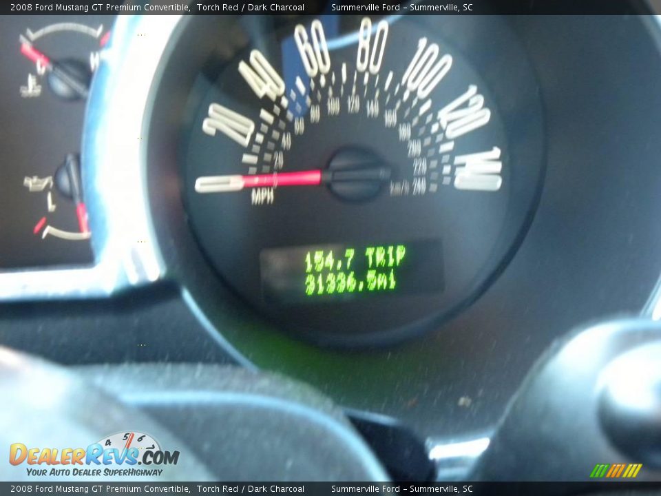 2008 Ford Mustang GT Premium Convertible Torch Red / Dark Charcoal Photo #18