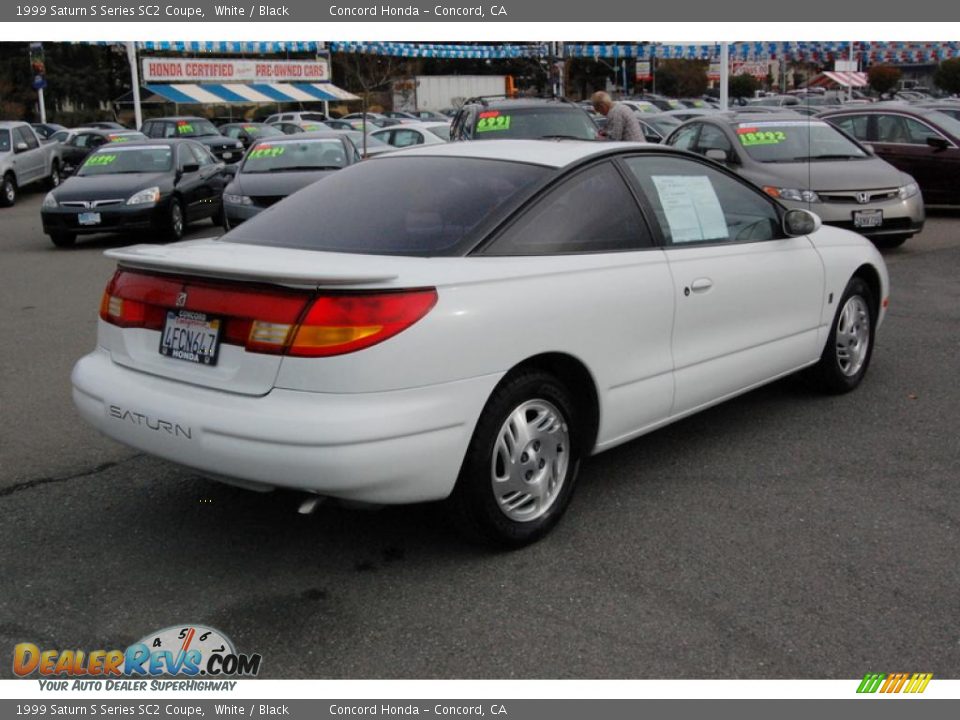 1999 Saturn S Series SC2 Coupe White / Black Photo #3