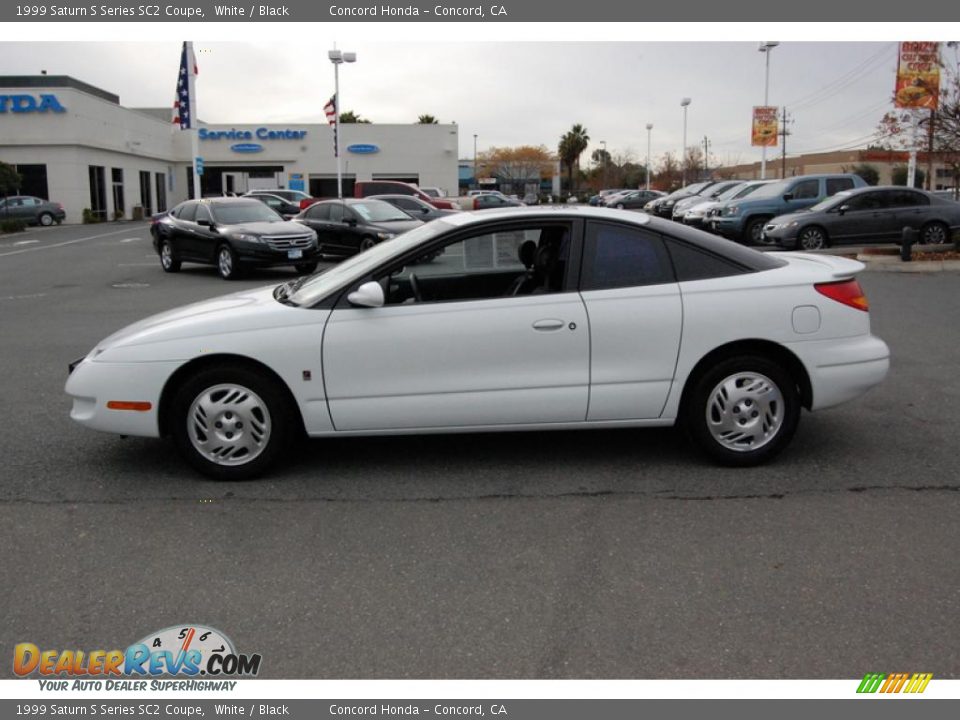 1999 Saturn S Series SC2 Coupe White / Black Photo #6