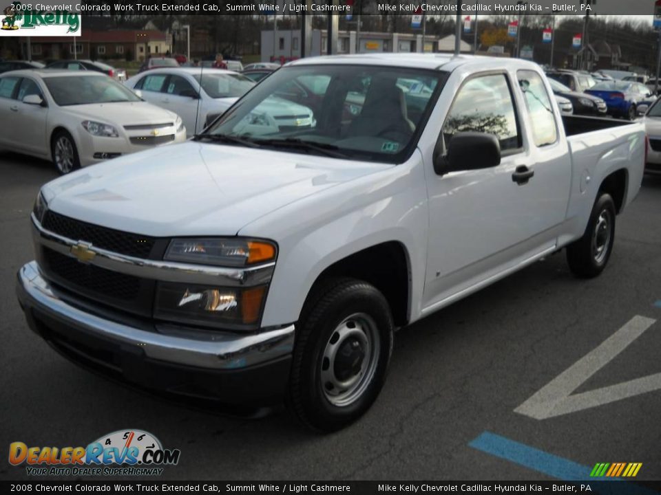 2008 Chevrolet Colorado Work Truck Extended Cab Summit White / Light Cashmere Photo #14