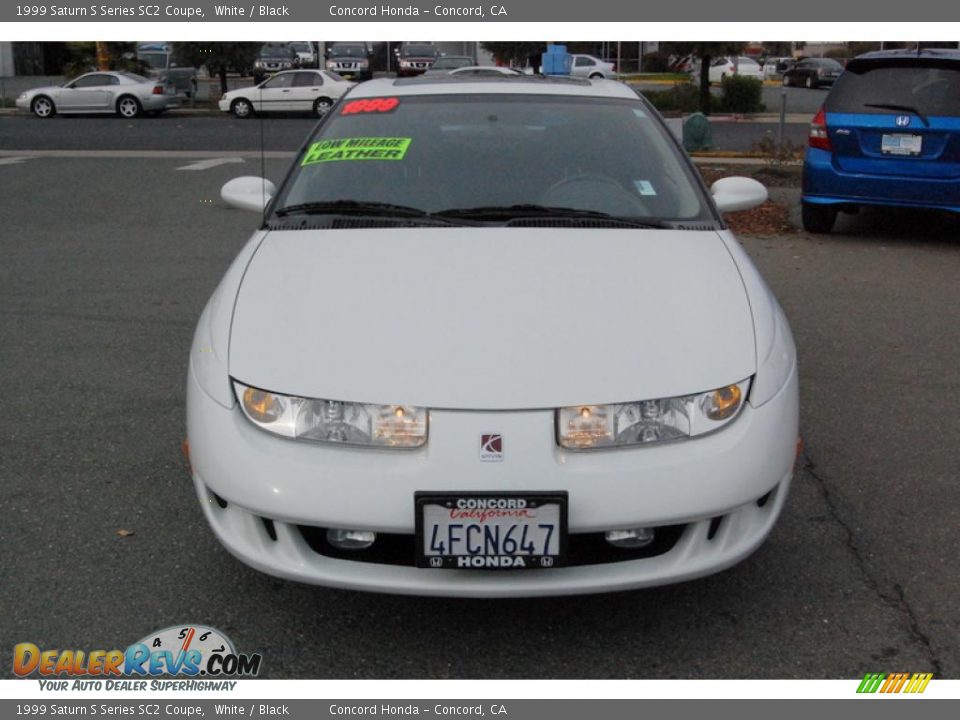 1999 Saturn S Series SC2 Coupe White / Black Photo #8