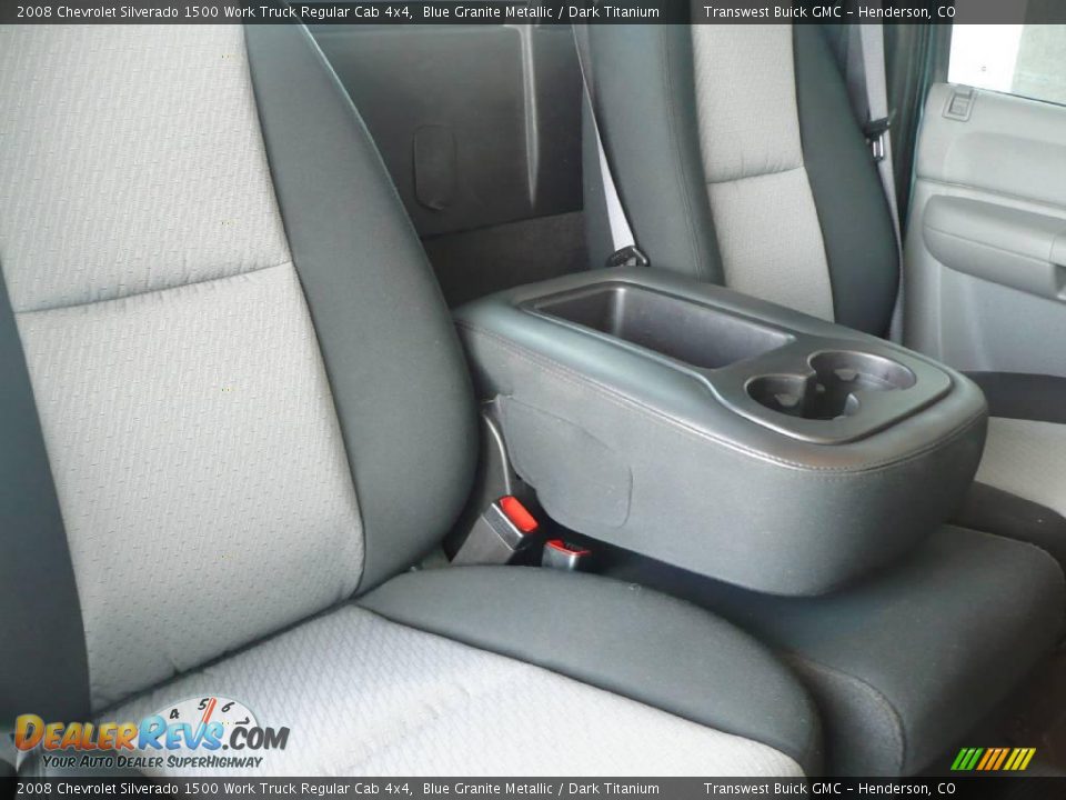 2008 Chevrolet Silverado 1500 Work Truck Regular Cab 4x4 Blue Granite Metallic / Dark Titanium Photo #13