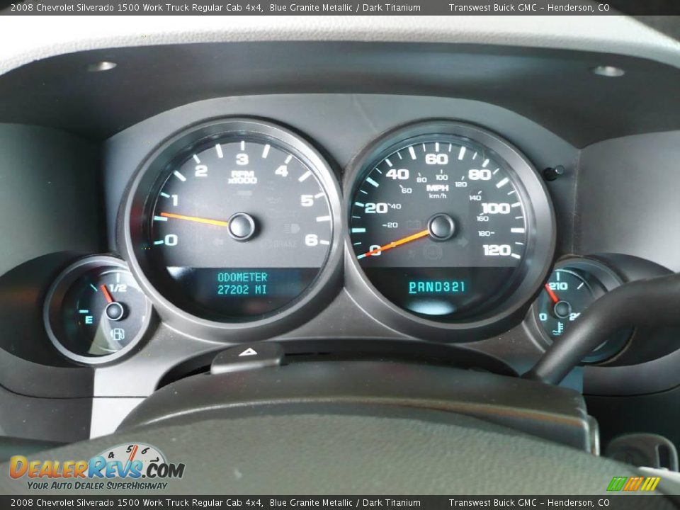 2008 Chevrolet Silverado 1500 Work Truck Regular Cab 4x4 Blue Granite Metallic / Dark Titanium Photo #14