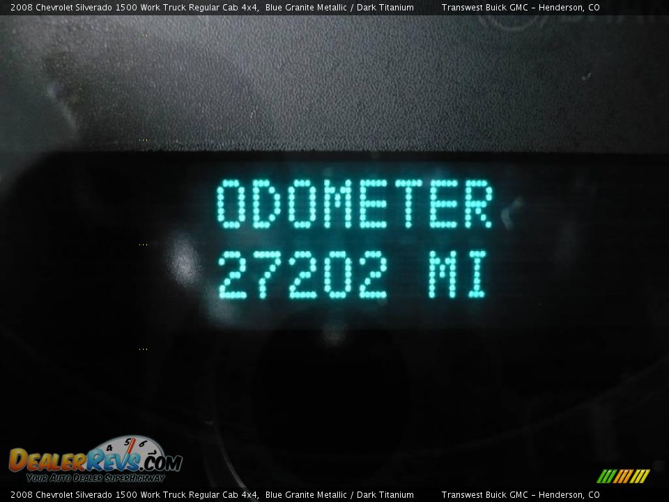 2008 Chevrolet Silverado 1500 Work Truck Regular Cab 4x4 Blue Granite Metallic / Dark Titanium Photo #15