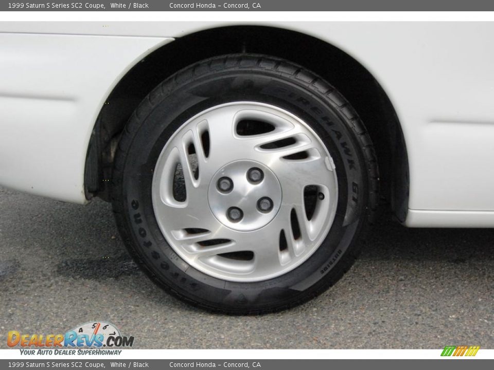 1999 Saturn S Series SC2 Coupe White / Black Photo #25