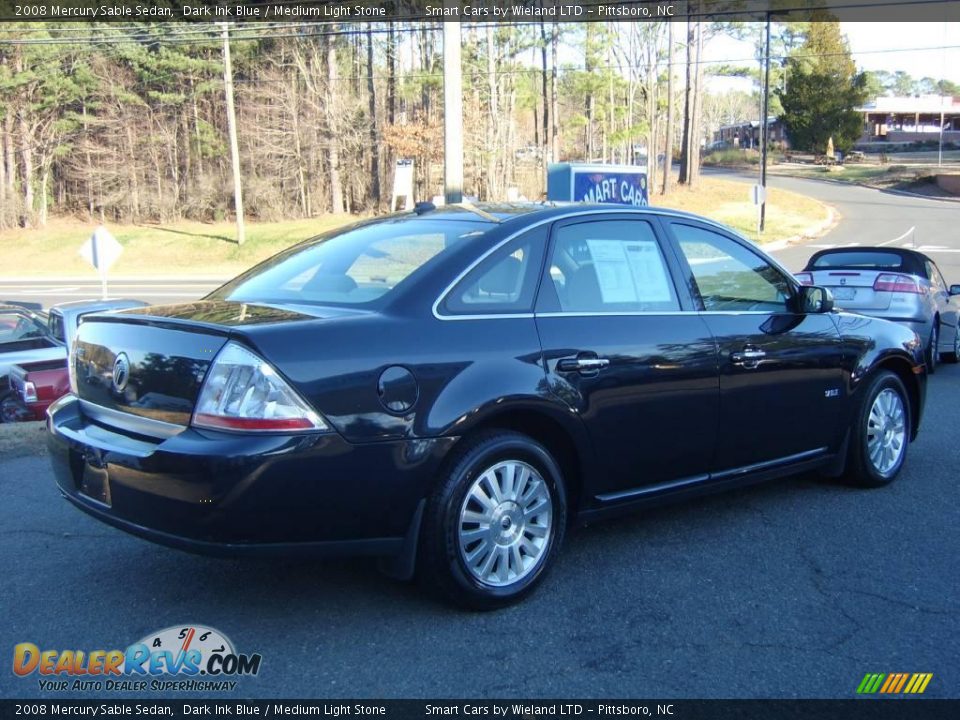 2008 Mercury Sable Sedan Dark Ink Blue / Medium Light Stone Photo #4
