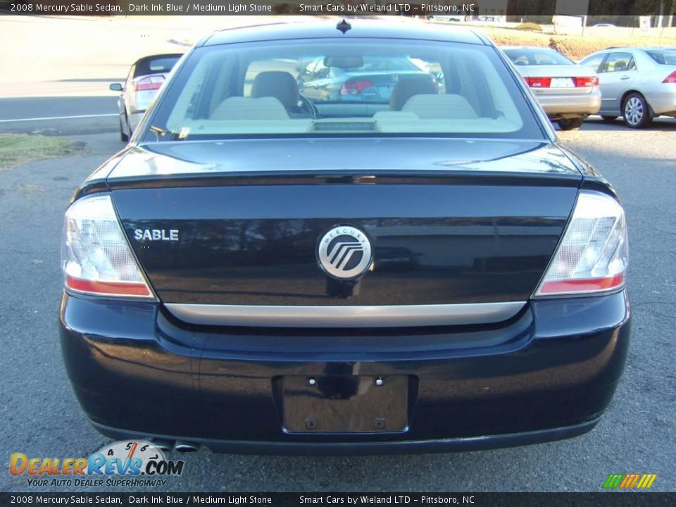 2008 Mercury Sable Sedan Dark Ink Blue / Medium Light Stone Photo #5