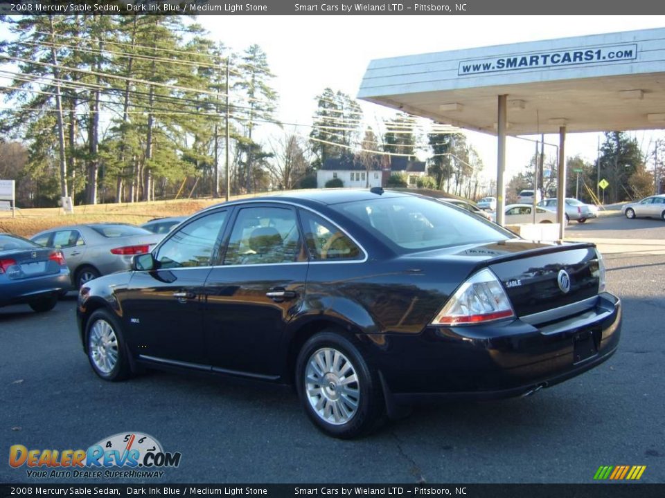 2008 Mercury Sable Sedan Dark Ink Blue / Medium Light Stone Photo #6