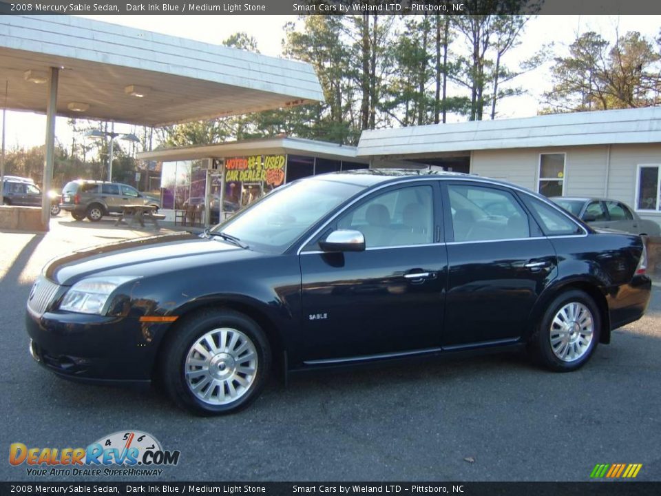 2008 Mercury Sable Sedan Dark Ink Blue / Medium Light Stone Photo #7