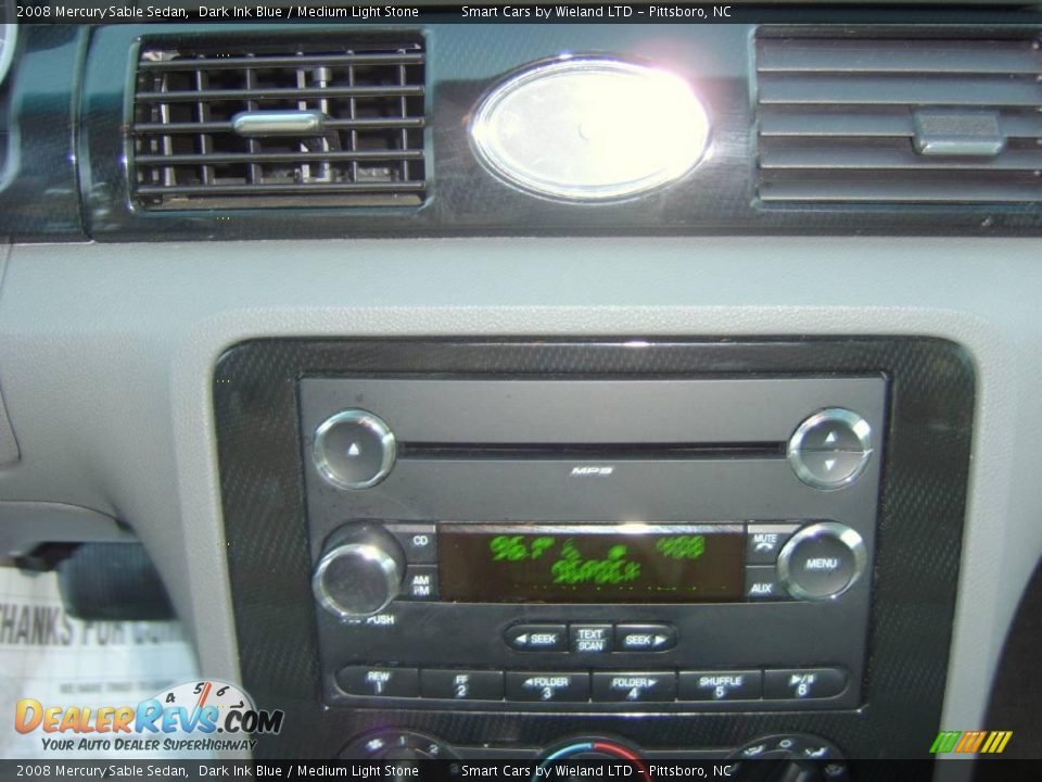 2008 Mercury Sable Sedan Dark Ink Blue / Medium Light Stone Photo #18