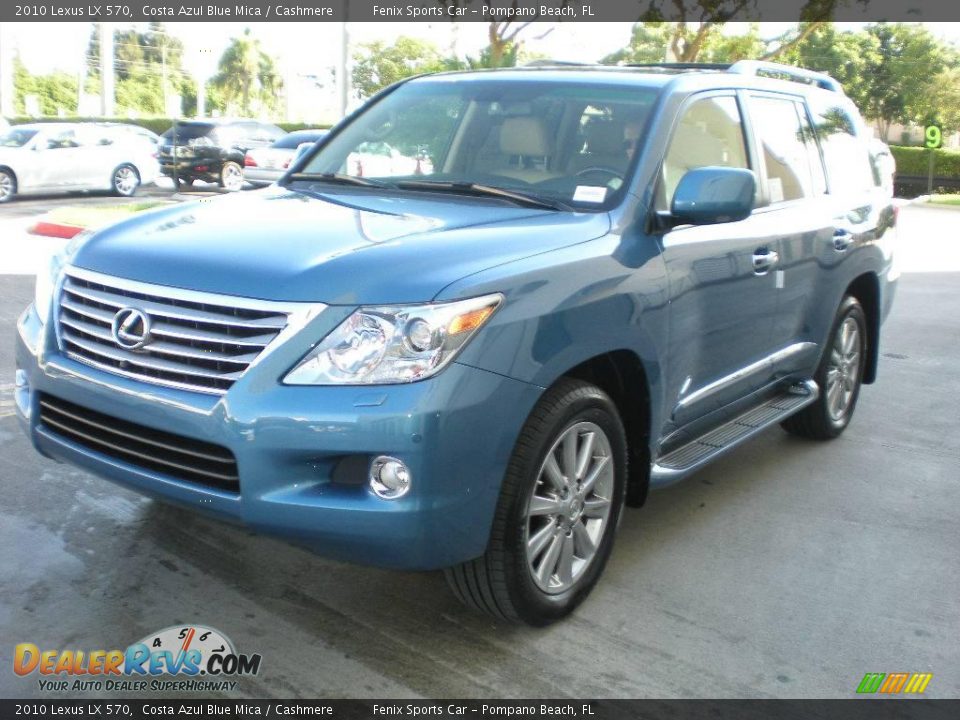 2010 Lexus LX 570 Costa Azul Blue Mica / Cashmere Photo #3