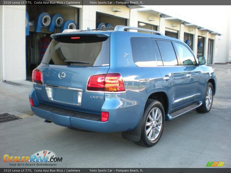 2010 Lexus LX 570 Costa Azul Blue Mica / Cashmere Photo #8