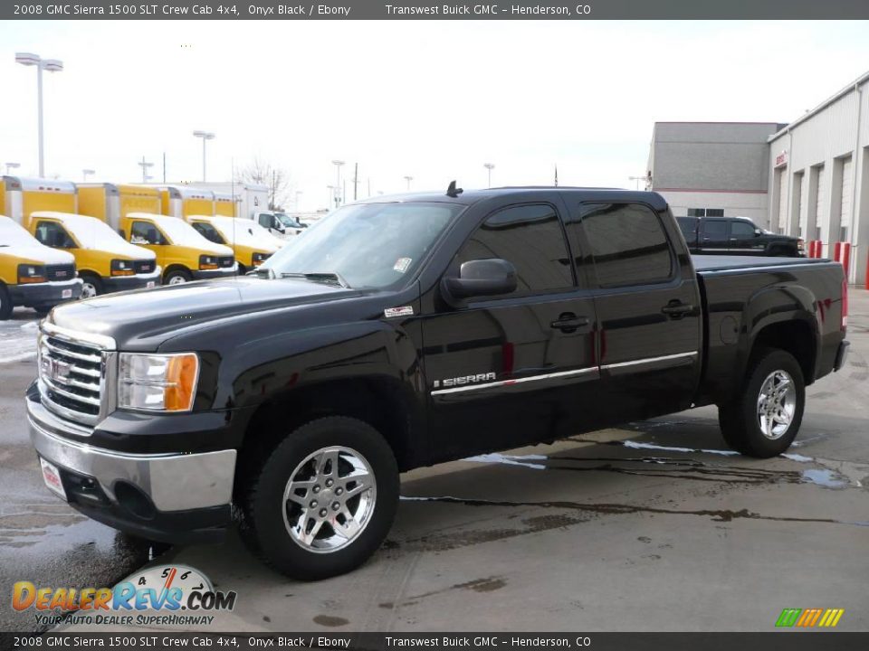 2008 GMC Sierra 1500 SLT Crew Cab 4x4 Onyx Black / Ebony Photo #3
