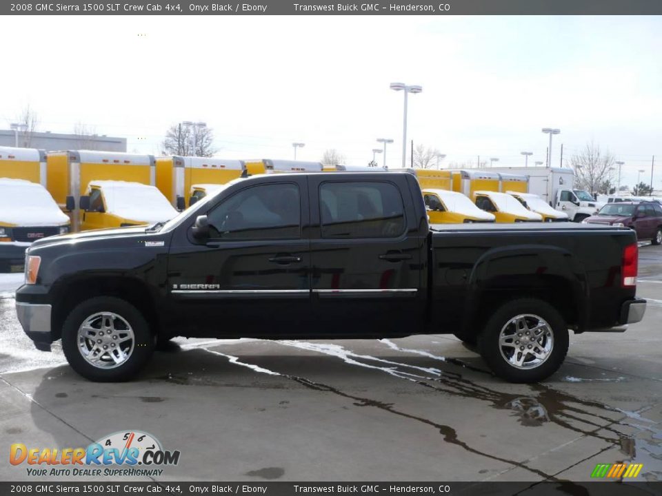 2008 GMC Sierra 1500 SLT Crew Cab 4x4 Onyx Black / Ebony Photo #4