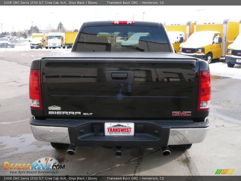 2008 GMC Sierra 1500 SLT Crew Cab 4x4 Onyx Black / Ebony Photo #5