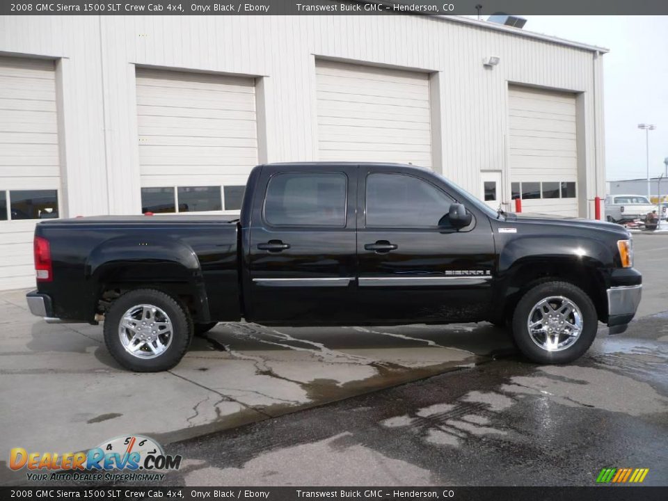 2008 GMC Sierra 1500 SLT Crew Cab 4x4 Onyx Black / Ebony Photo #6