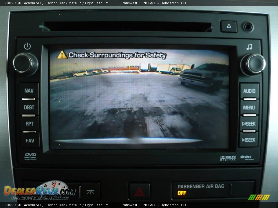 2009 GMC Acadia SLT Carbon Black Metallic / Light Titanium Photo #10