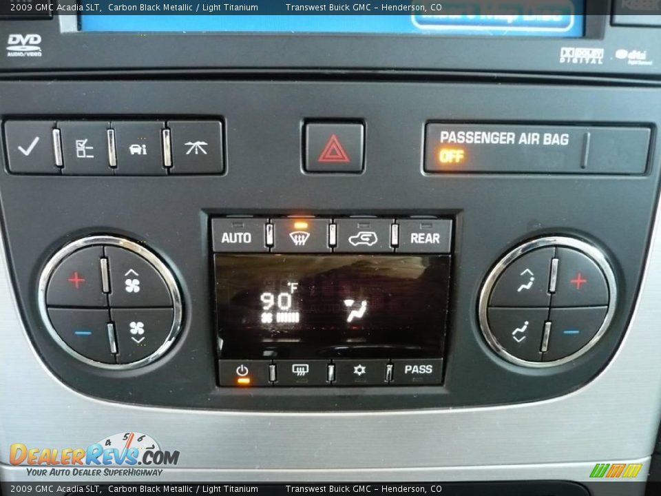 2009 GMC Acadia SLT Carbon Black Metallic / Light Titanium Photo #17