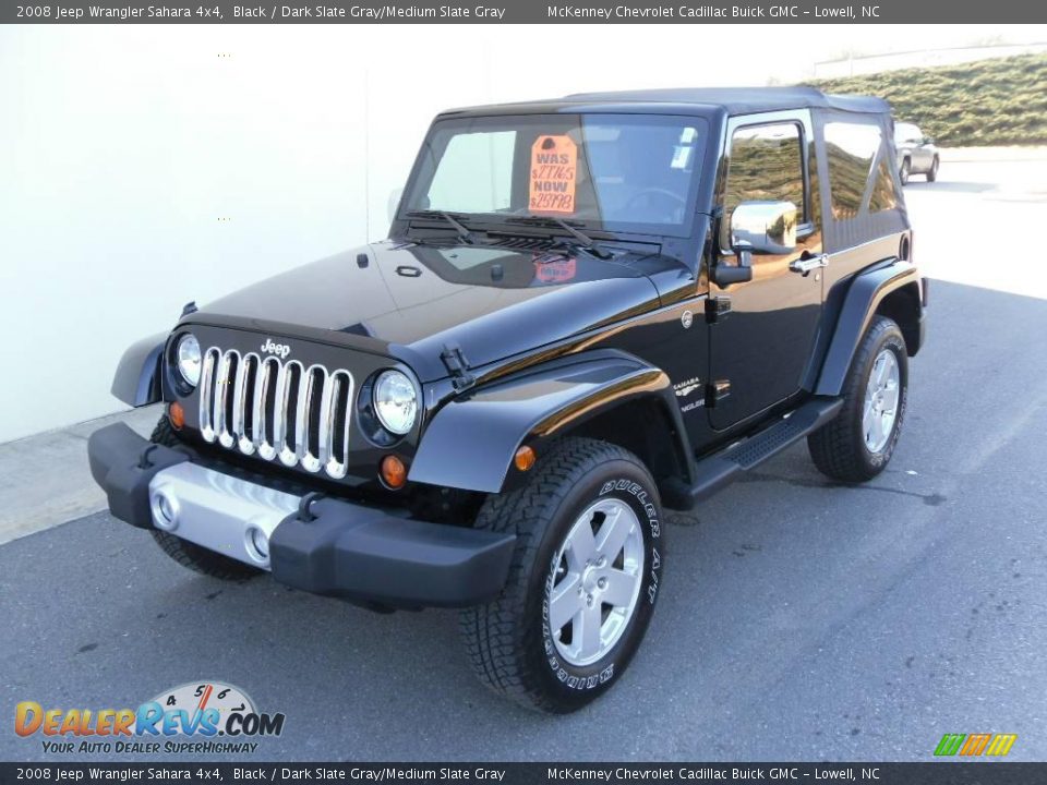 2008 Jeep Wrangler Sahara 4x4 Black / Dark Slate Gray/Medium Slate Gray Photo #1