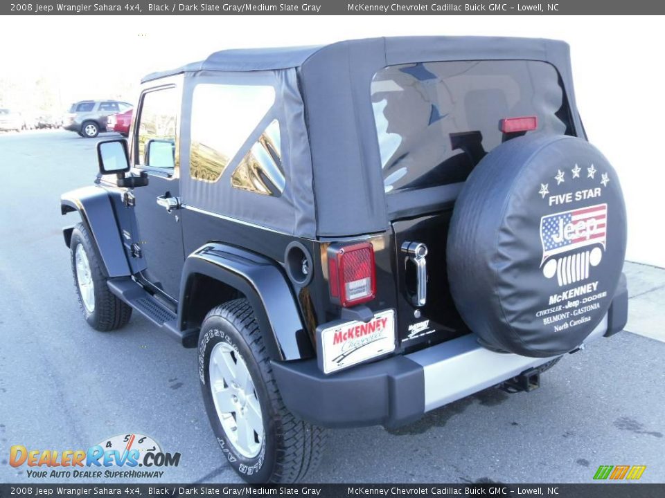 2008 Jeep Wrangler Sahara 4x4 Black / Dark Slate Gray/Medium Slate Gray Photo #2