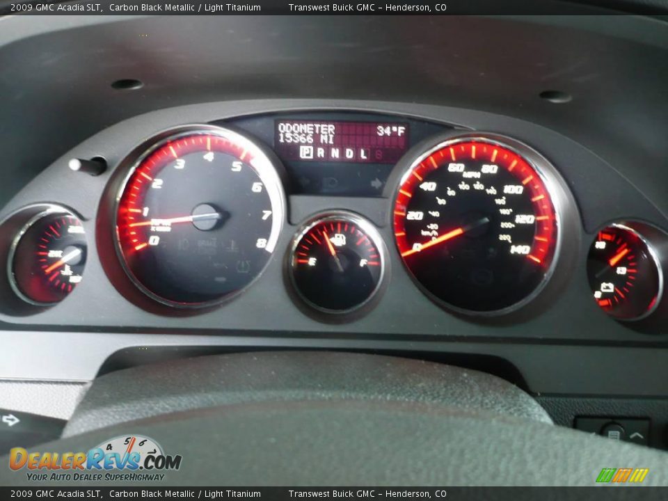 2009 GMC Acadia SLT Carbon Black Metallic / Light Titanium Photo #23