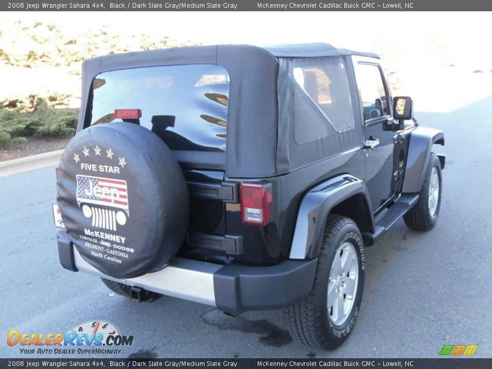 2008 Jeep Wrangler Sahara 4x4 Black / Dark Slate Gray/Medium Slate Gray Photo #4