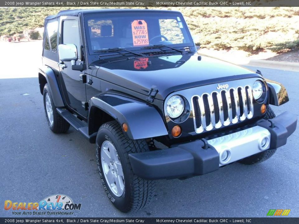2008 Jeep Wrangler Sahara 4x4 Black / Dark Slate Gray/Medium Slate Gray Photo #5