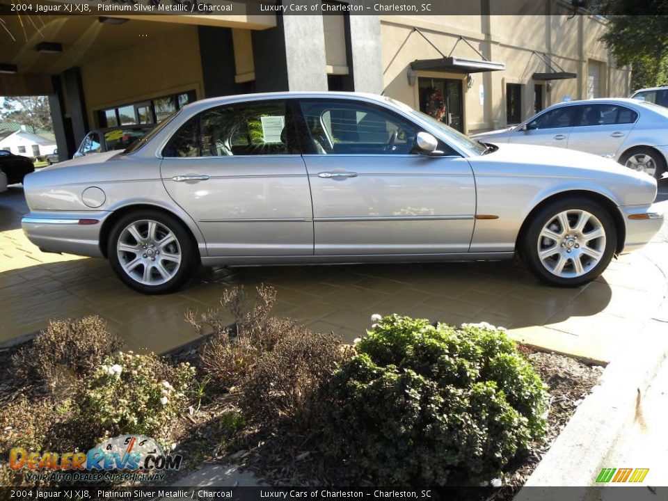 2004 Jaguar XJ XJ8 Platinum Silver Metallic / Charcoal Photo #1