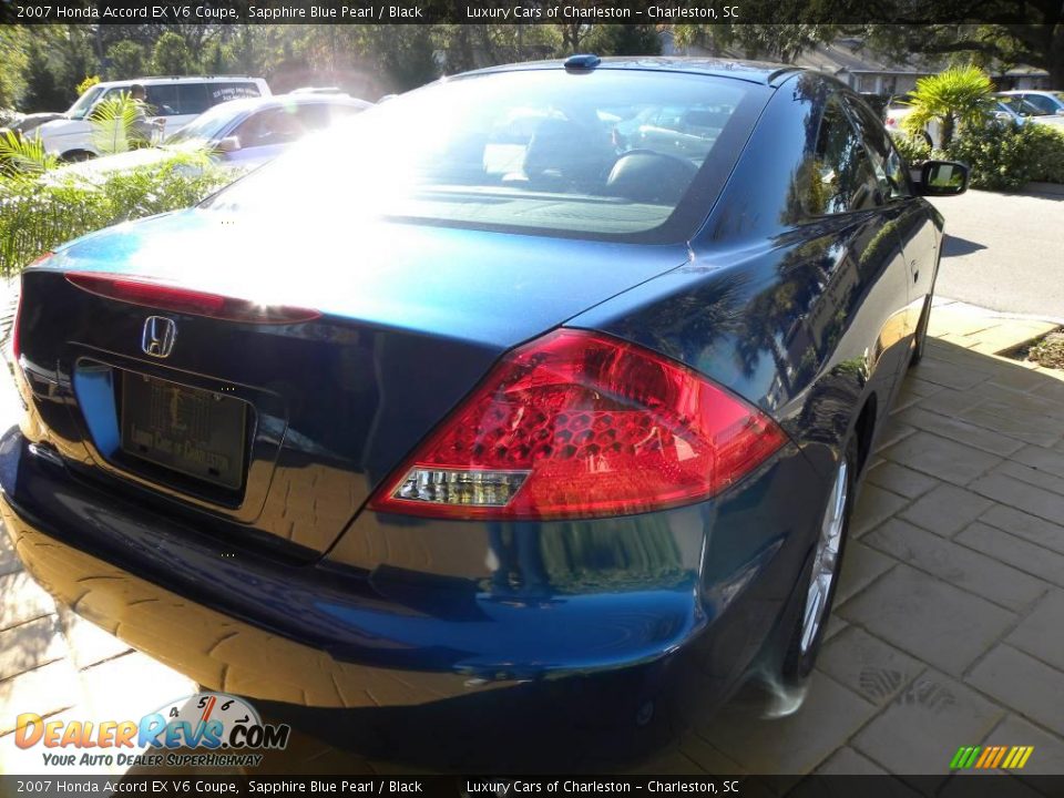2007 Honda Accord EX V6 Coupe Sapphire Blue Pearl / Black Photo #4