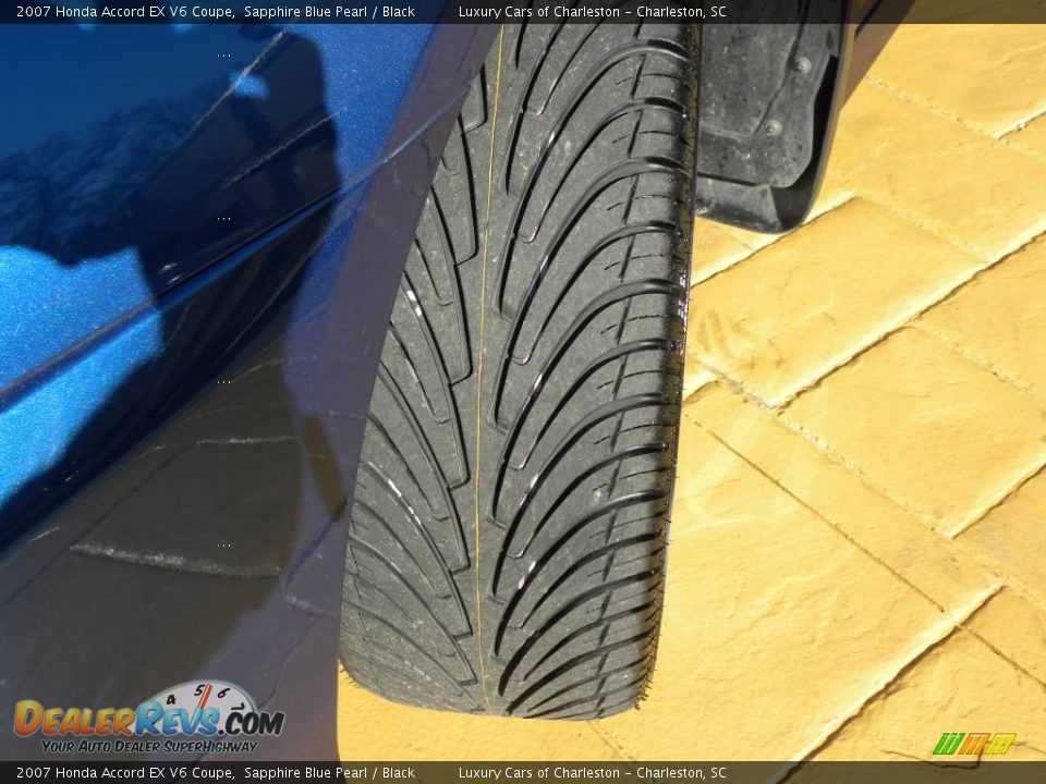 2007 Honda Accord EX V6 Coupe Sapphire Blue Pearl / Black Photo #6