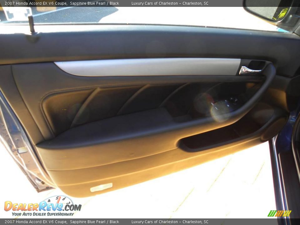 2007 Honda Accord EX V6 Coupe Sapphire Blue Pearl / Black Photo #7