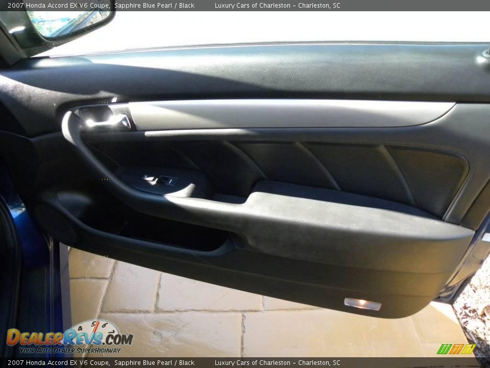 2007 Honda Accord EX V6 Coupe Sapphire Blue Pearl / Black Photo #8