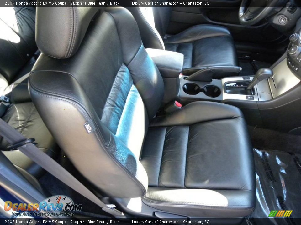 2007 Honda Accord EX V6 Coupe Sapphire Blue Pearl / Black Photo #10