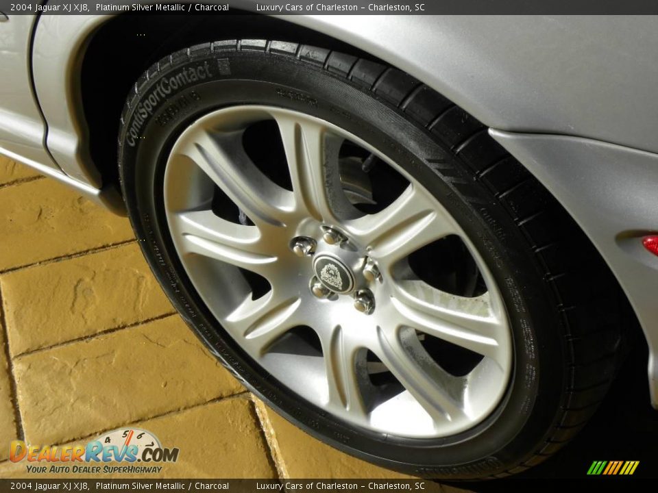 2004 Jaguar XJ XJ8 Platinum Silver Metallic / Charcoal Photo #16