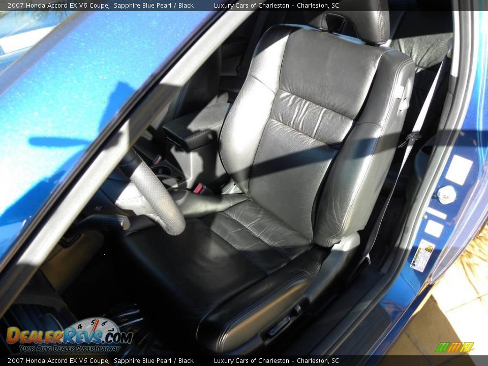 2007 Honda Accord EX V6 Coupe Sapphire Blue Pearl / Black Photo #11