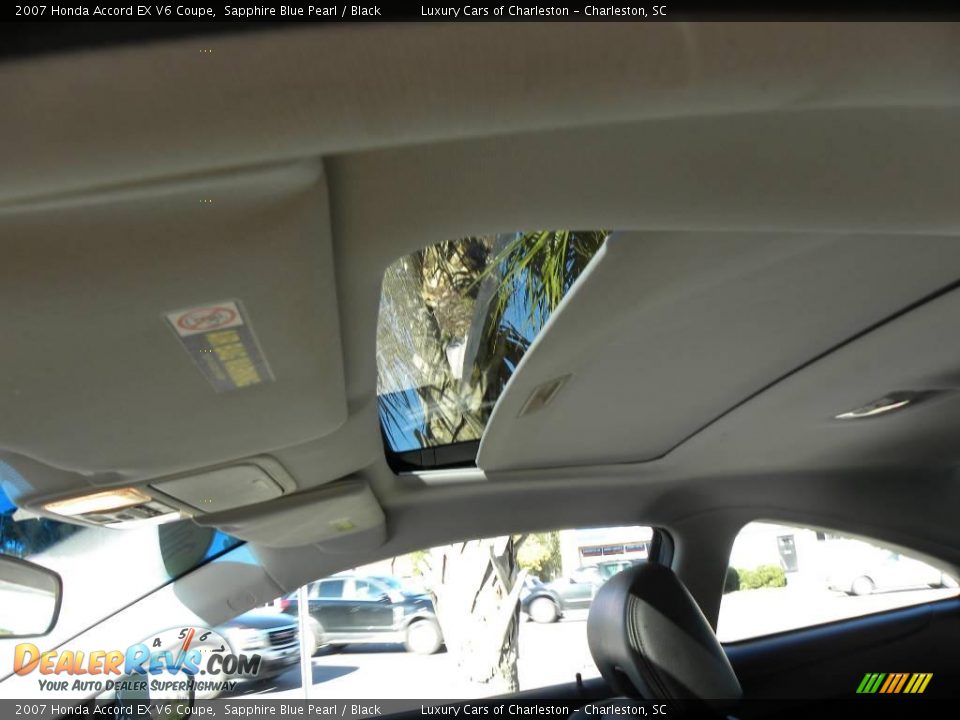 2007 Honda Accord EX V6 Coupe Sapphire Blue Pearl / Black Photo #13