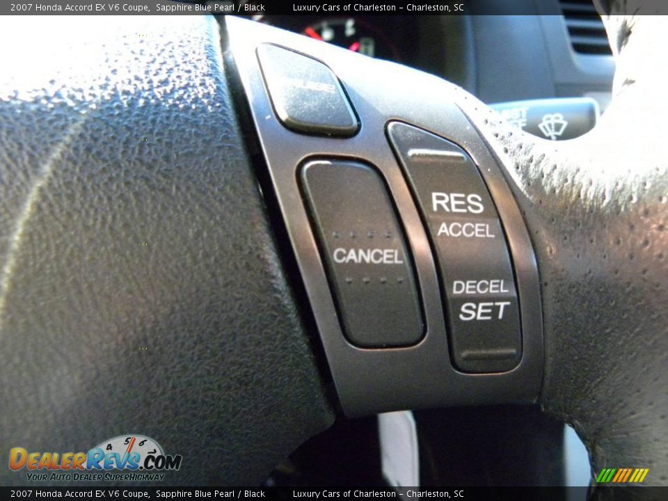 2007 Honda Accord EX V6 Coupe Sapphire Blue Pearl / Black Photo #17