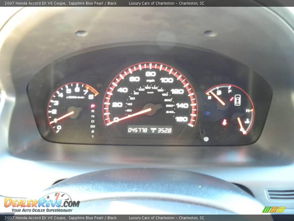 2007 Honda Accord EX V6 Coupe Sapphire Blue Pearl / Black Photo #18
