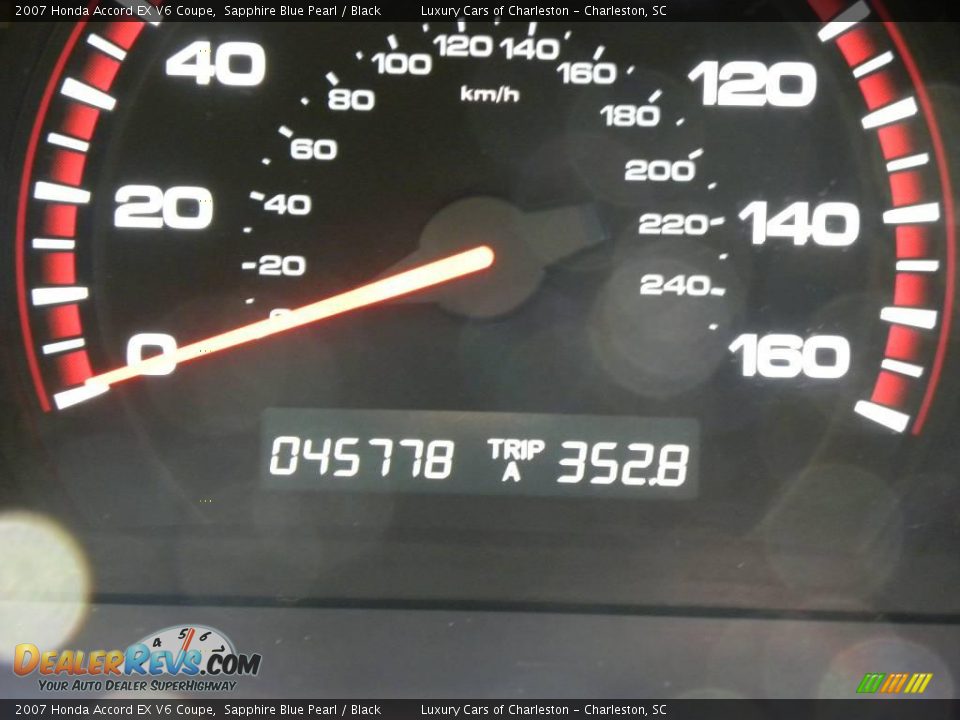 2007 Honda Accord EX V6 Coupe Sapphire Blue Pearl / Black Photo #19